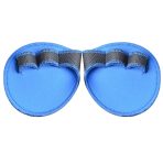 Blue neoprene gym grip pads with finger loops