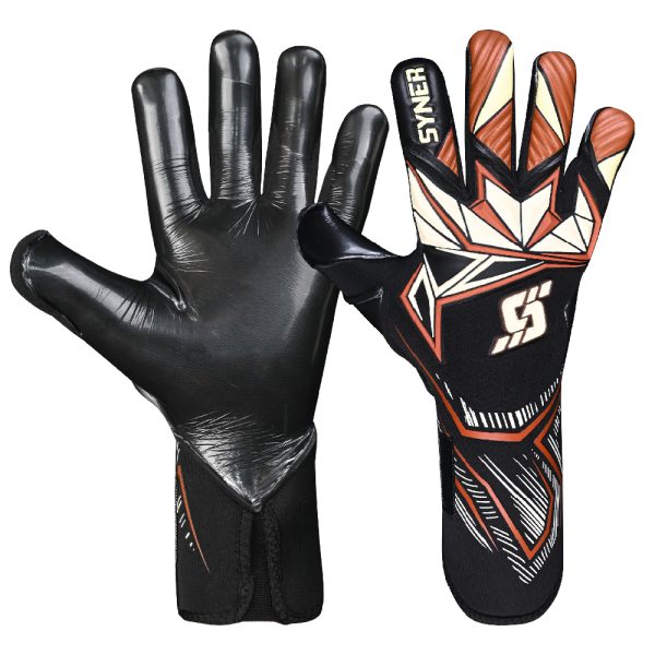 Professional Black Soccer Goalkeeper Gloves with German Latex